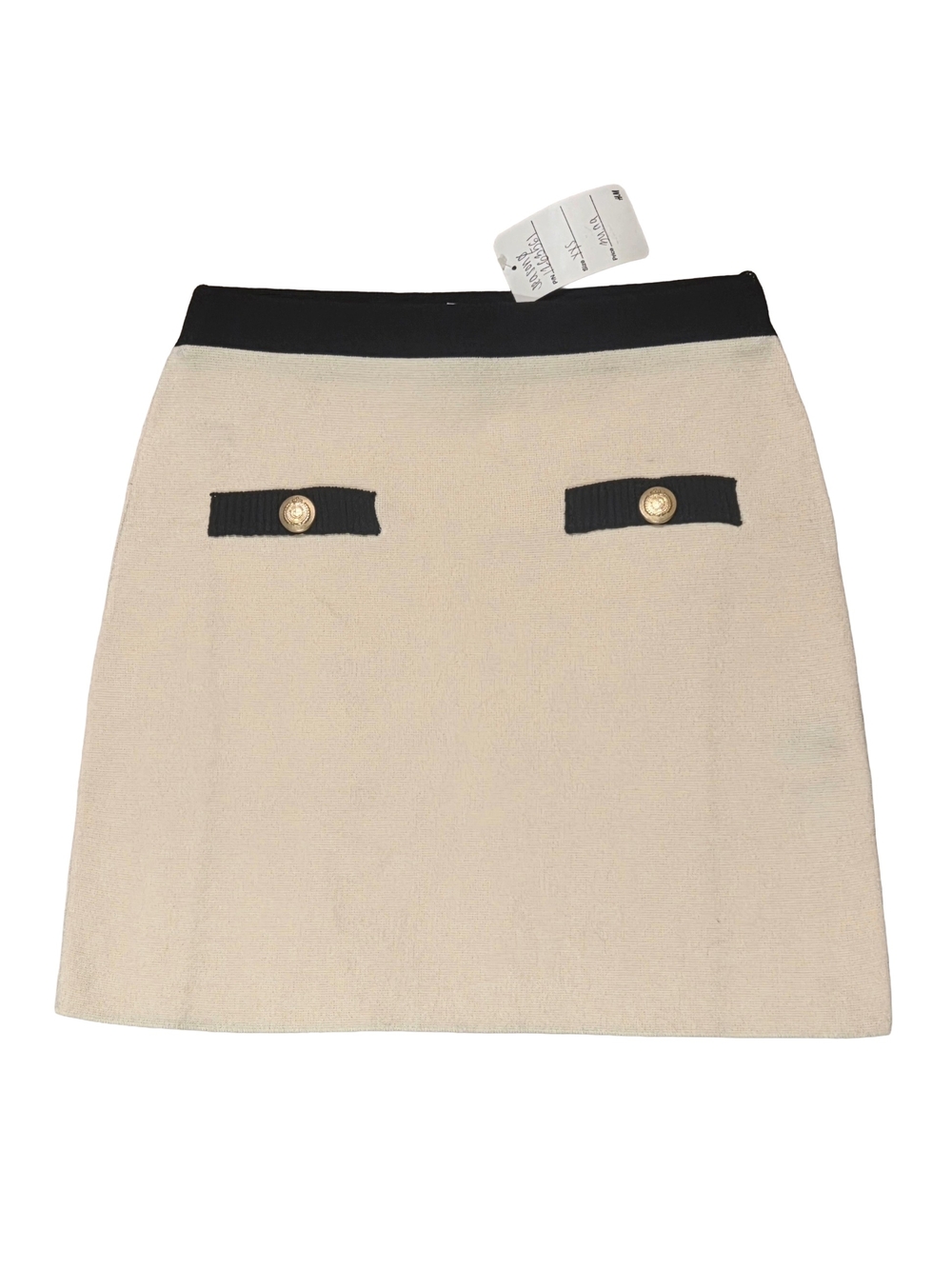 H&M Cream Fine-Knit Mini Skirt